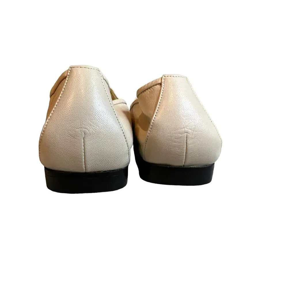 Bruno Magli ivory kid leather loafers